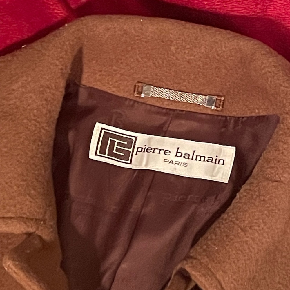 Good as new vintage Pierre Balmain wool trench coat.